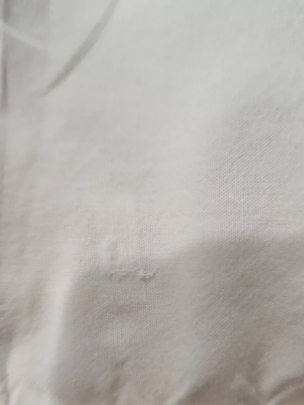 Anthropologie Cream Ruffled Duvet Cover